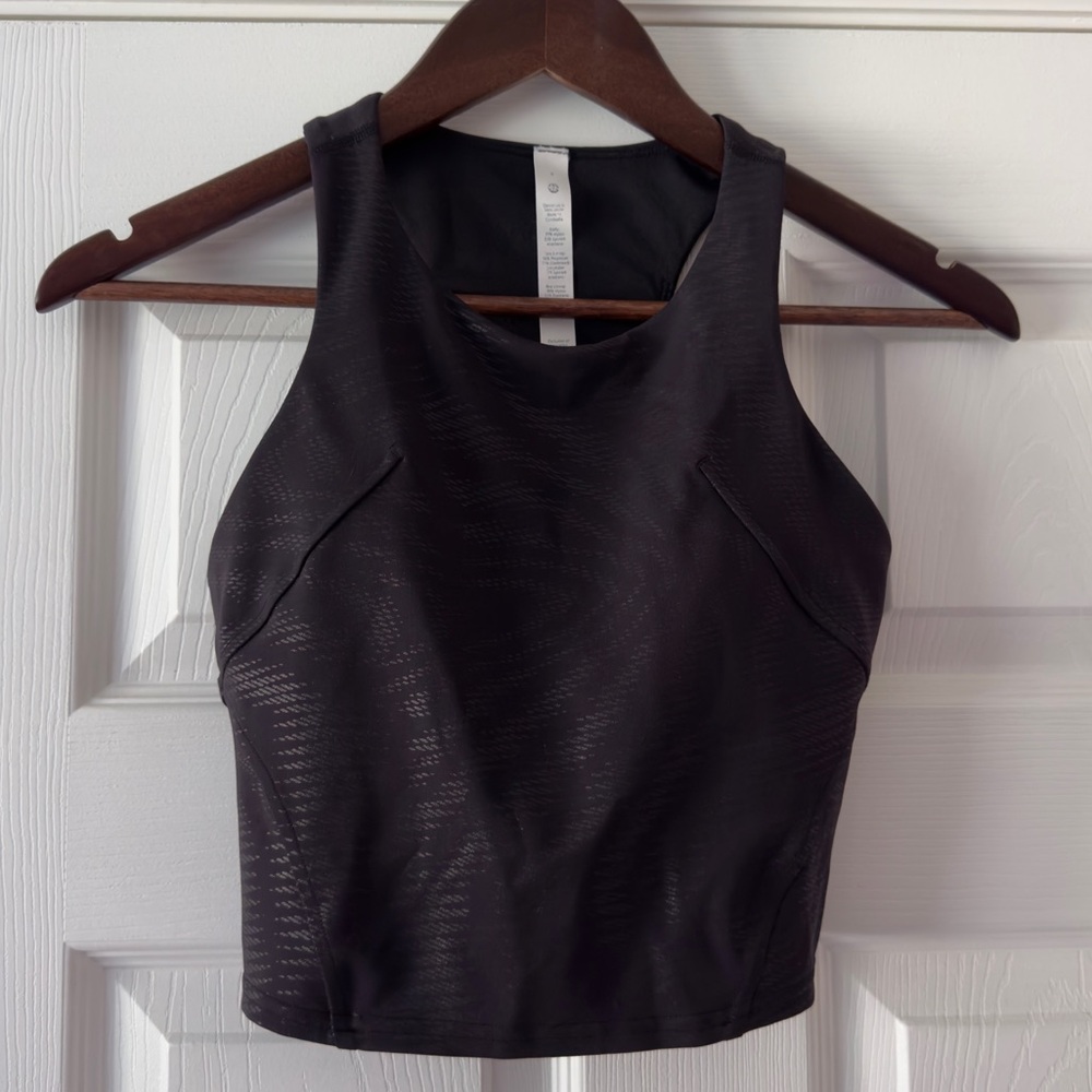 Lululemon Invigorate Training Tank Top Shapeshifter Foil Black Sz 4